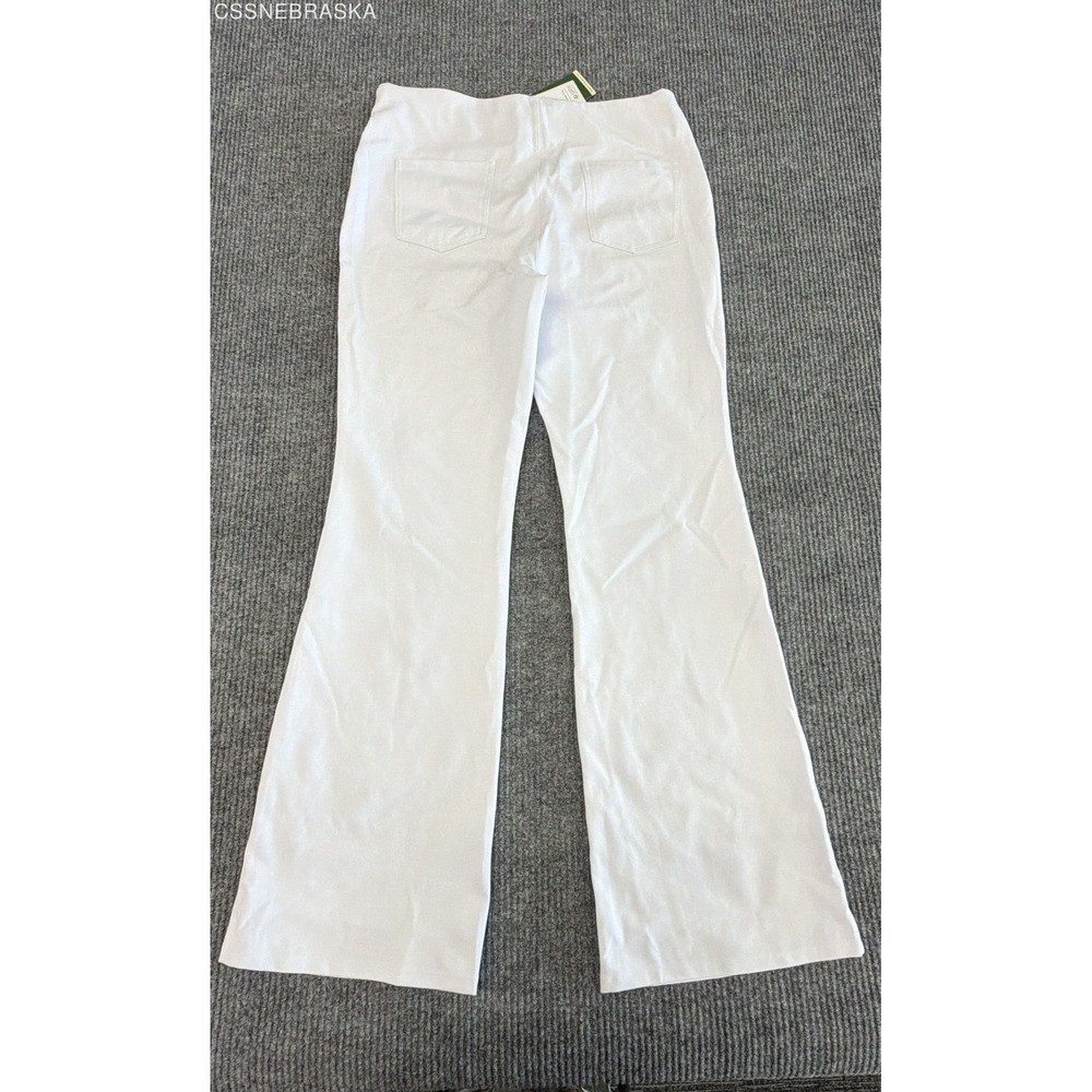 Halara Women's White Wide Leg Flare Athleisure Pants High Waisted Sz XL Tall NWT - Picture 8 of 10
